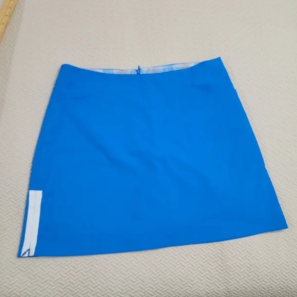 Nike Golf Skort Blue Skort Activewear Skirt with Shorts Zipper sides Size 10 - Picture 2 of 15